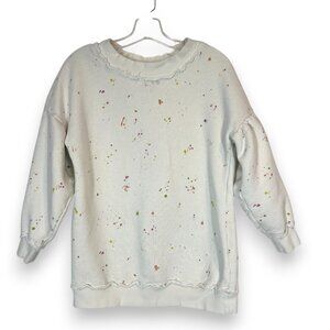 FP Movement by Free People Light Cream Paint-Splatter Sweatshirt